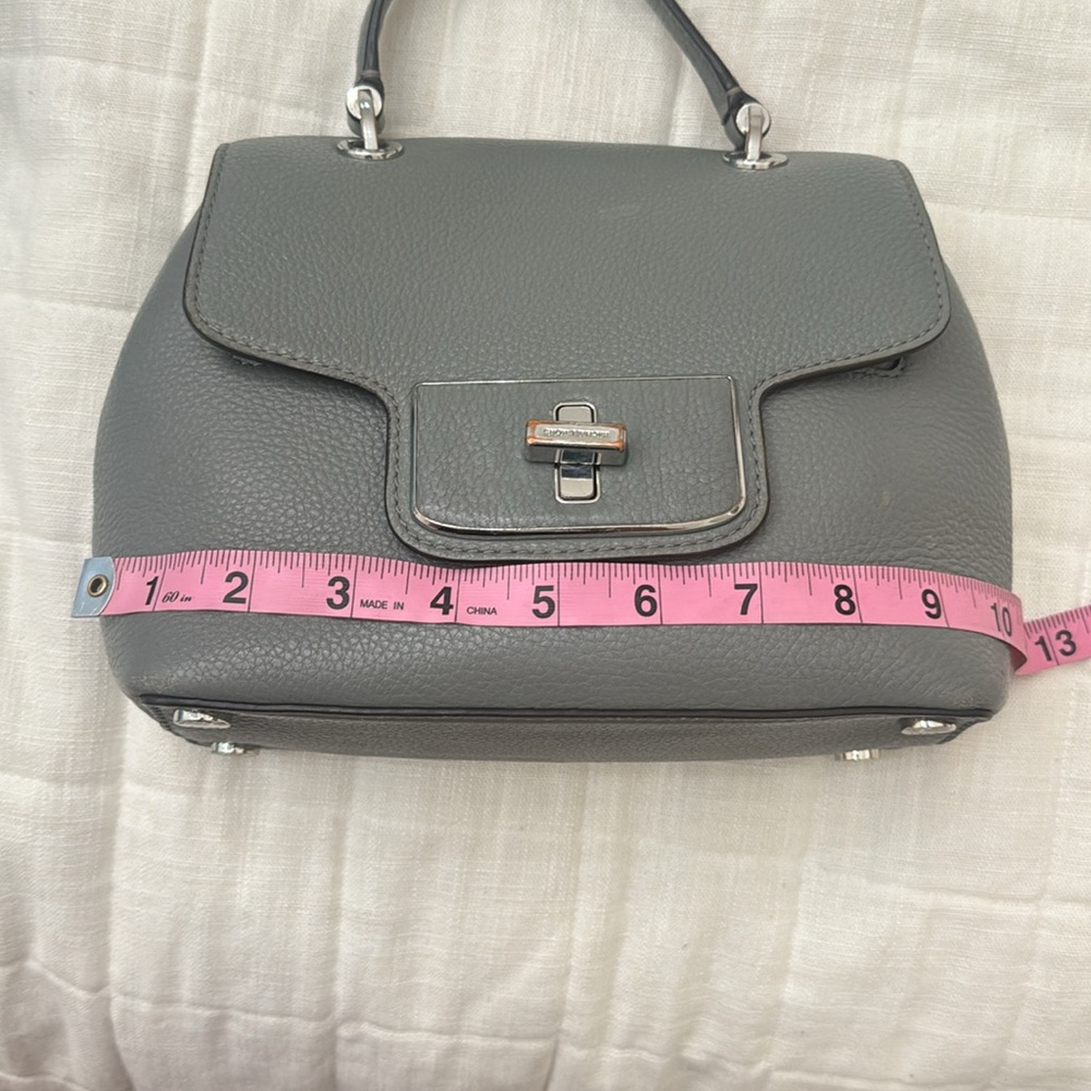 Michael Kors Emery Small Leather Satchel Bag. Steel Gray - Picture 11 of 14